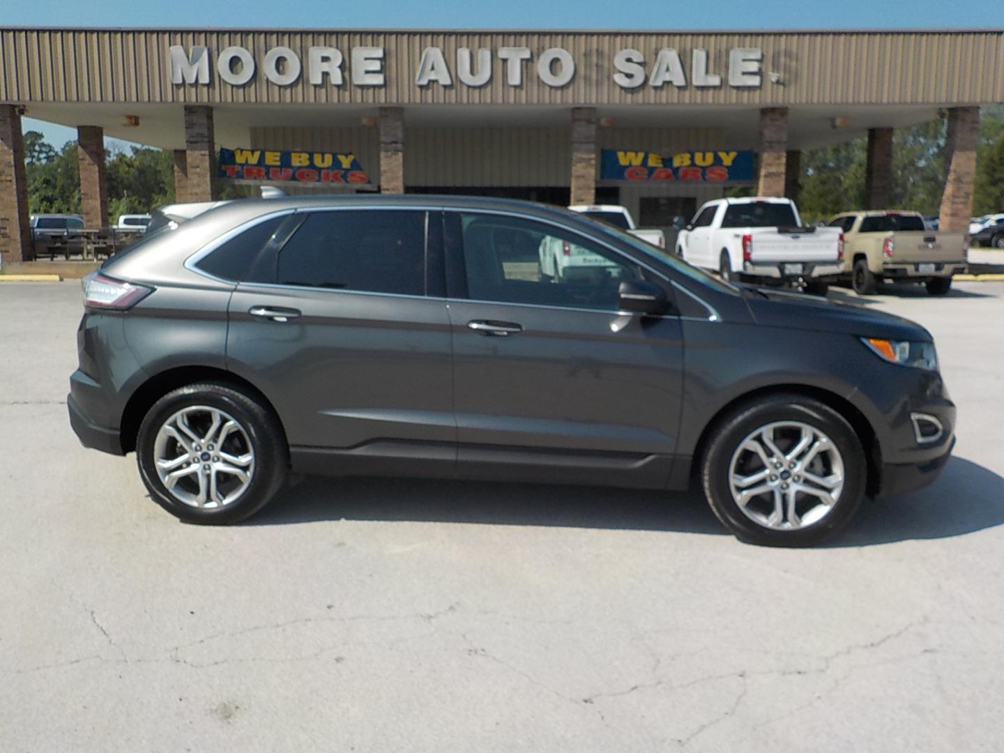 2016 Gray Ford Edge (2FMPK3K99GB) with an Ecoboost engine, Automatic transmission, located at 1617 W Church Street, Livingston, TX, 77351, (936) 327-3600, 30.710995, -94.951157 - What a family vehicle!! Titanium to boot! - Photo#1