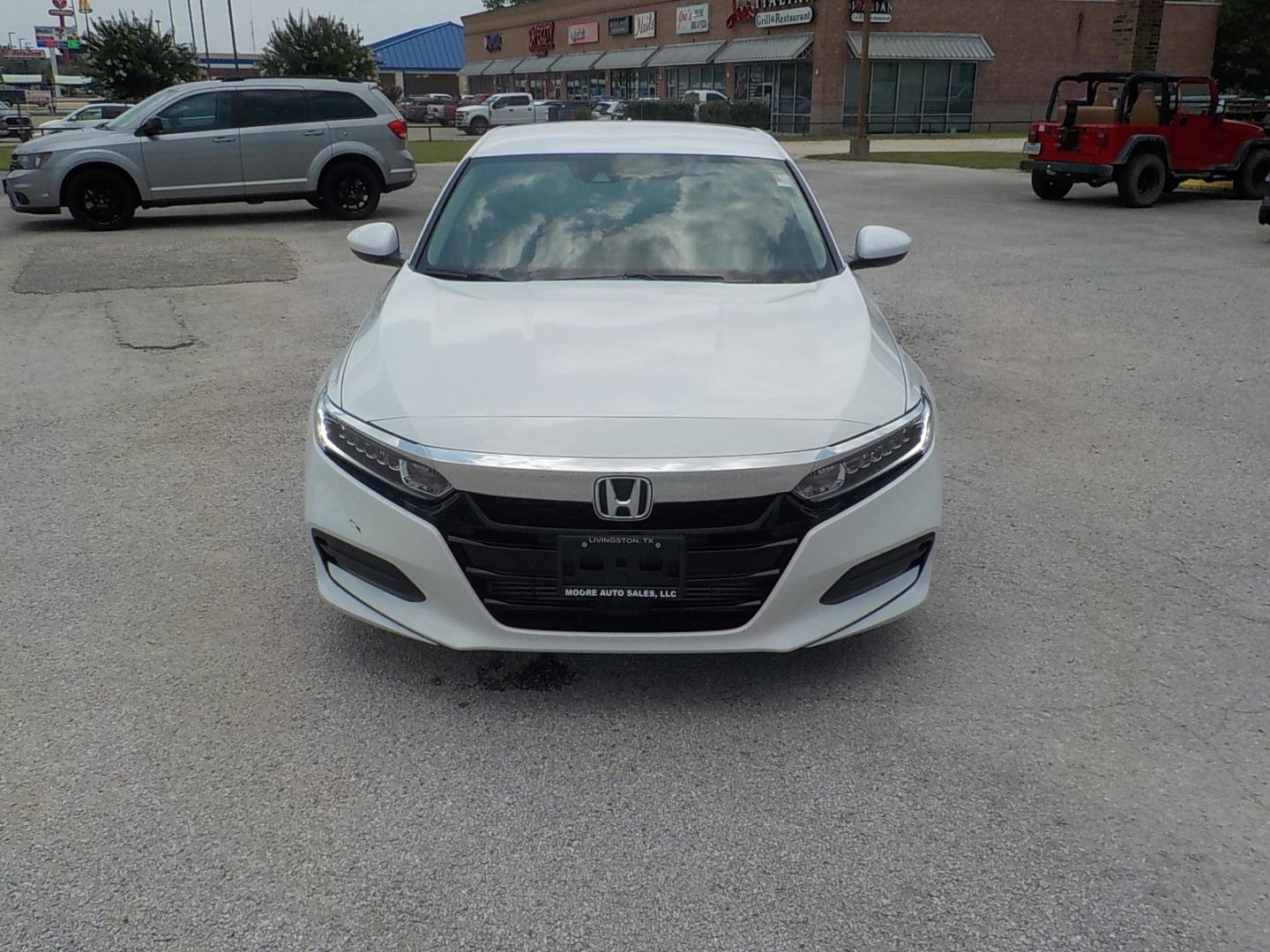 2018 White /Black Honda Accord LX CVT (1HGCV1F13JA) with an 1.5L L4 DOHC 16V engine, CVT transmission, located at 1617 W Church Street, Livingston, TX, 77351, (936) 327-3600, 30.710995, -94.951157 - ONE OWNER!! EXTREMELY low miles!! Bought this one off the street - Photo#2