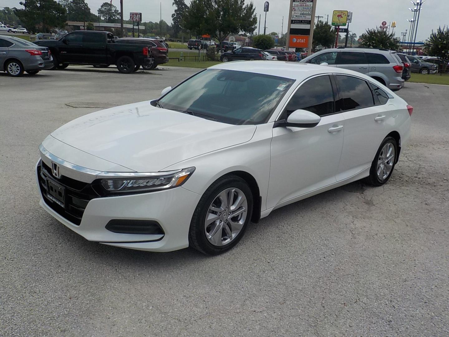 2018 White /Black Honda Accord LX CVT (1HGCV1F13JA) with an 1.5L L4 DOHC 16V engine, CVT transmission, located at 1617 W Church Street, Livingston, TX, 77351, (936) 327-3600, 30.710995, -94.951157 - ONE OWNER!! EXTREMELY low miles!! Bought this one off the street - Photo#3