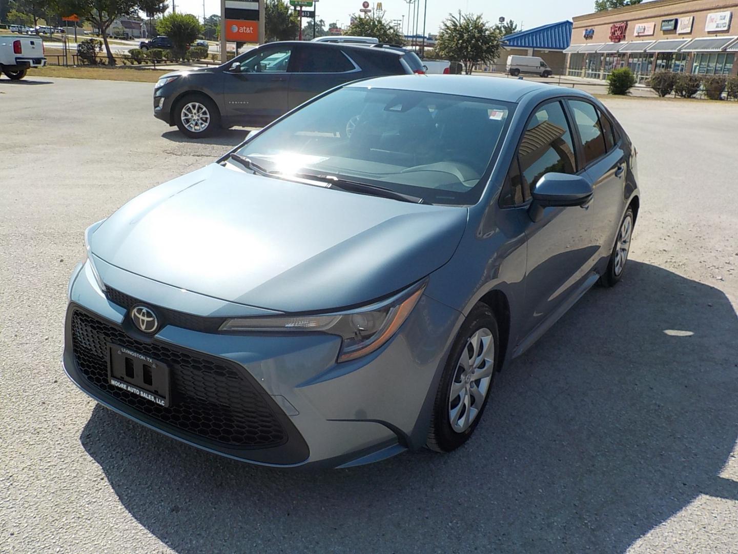 2021 LT BLUE /Black Toyota Corolla LE (JTDEPMAE4MJ) with an 1.8L L4 DOHC 16V engine, CVT transmission, located at 1617 W Church Street, Livingston, TX, 77351, (936) 327-3600, 30.710995, -94.951157 - ONE OWNER!! LOW LOW MILES!! Traded in only because he wanted a truck. - Photo#3