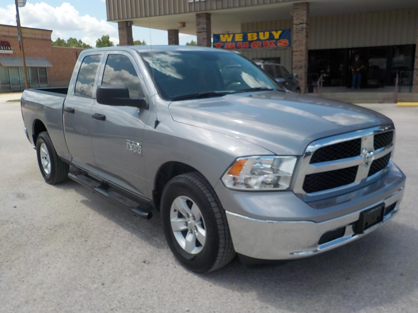 2022 Silver /Gray RAM 1500 Classic Tradesman Quad Cab 2WD (1C6RR6FG2NS) with an 3.6L V6 DOHC 24V FFV engine, 8A transmission, located at 1617 W Church Street, Livingston, TX, 77351, (936) 327-3600, 30.710995, -94.951157 - LOW MILES!! Great truck! - Photo#1