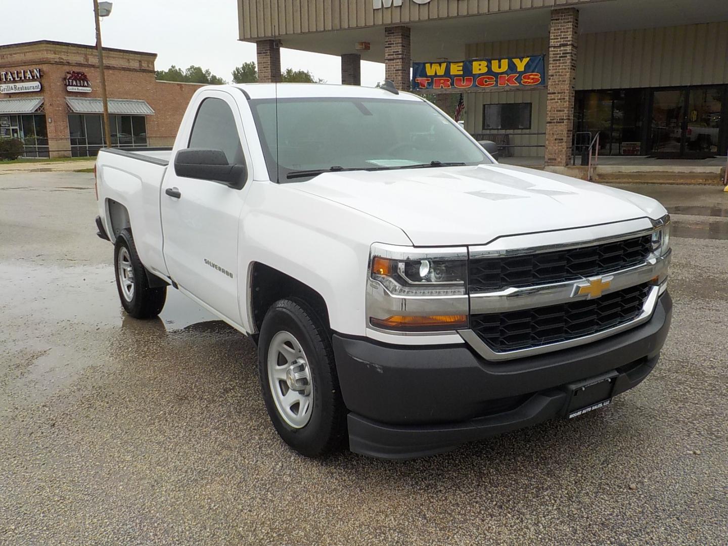 2017 White Chevrolet Silverado 1500 Work Truck Long Box 2WD (1GCNCNEHXHZ) with an 4.3L V6 engine, 6A transmission, located at 1617 W Church Street, Livingston, TX, 77351, (936) 327-3600, 30.710995, -94.951157 - HEY! HEY! This truck is ready for a job! Good Miles!! - Photo#1