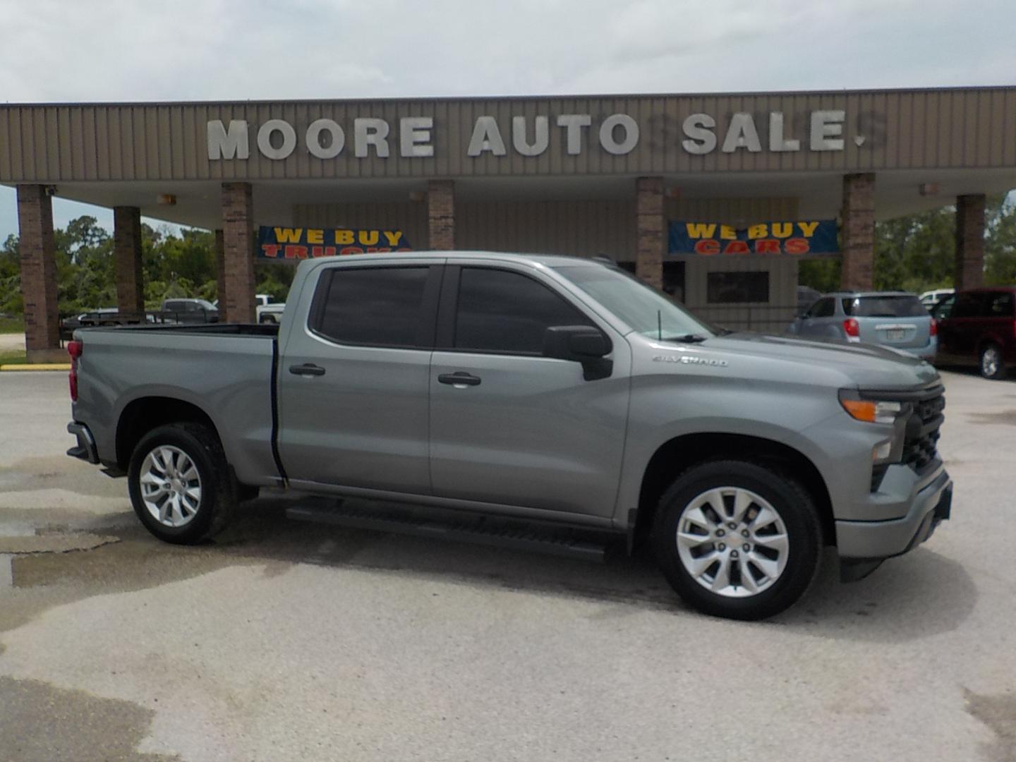 2023 Gray /Gray Chevrolet Silverado 1500 (3GCPABEK0PG) , located at 1617 W Church Street, Livingston, TX, 77351, (936) 327-3600, 30.710995, -94.951157 - ONE OWNER!! Locally owned truck! - Photo#0