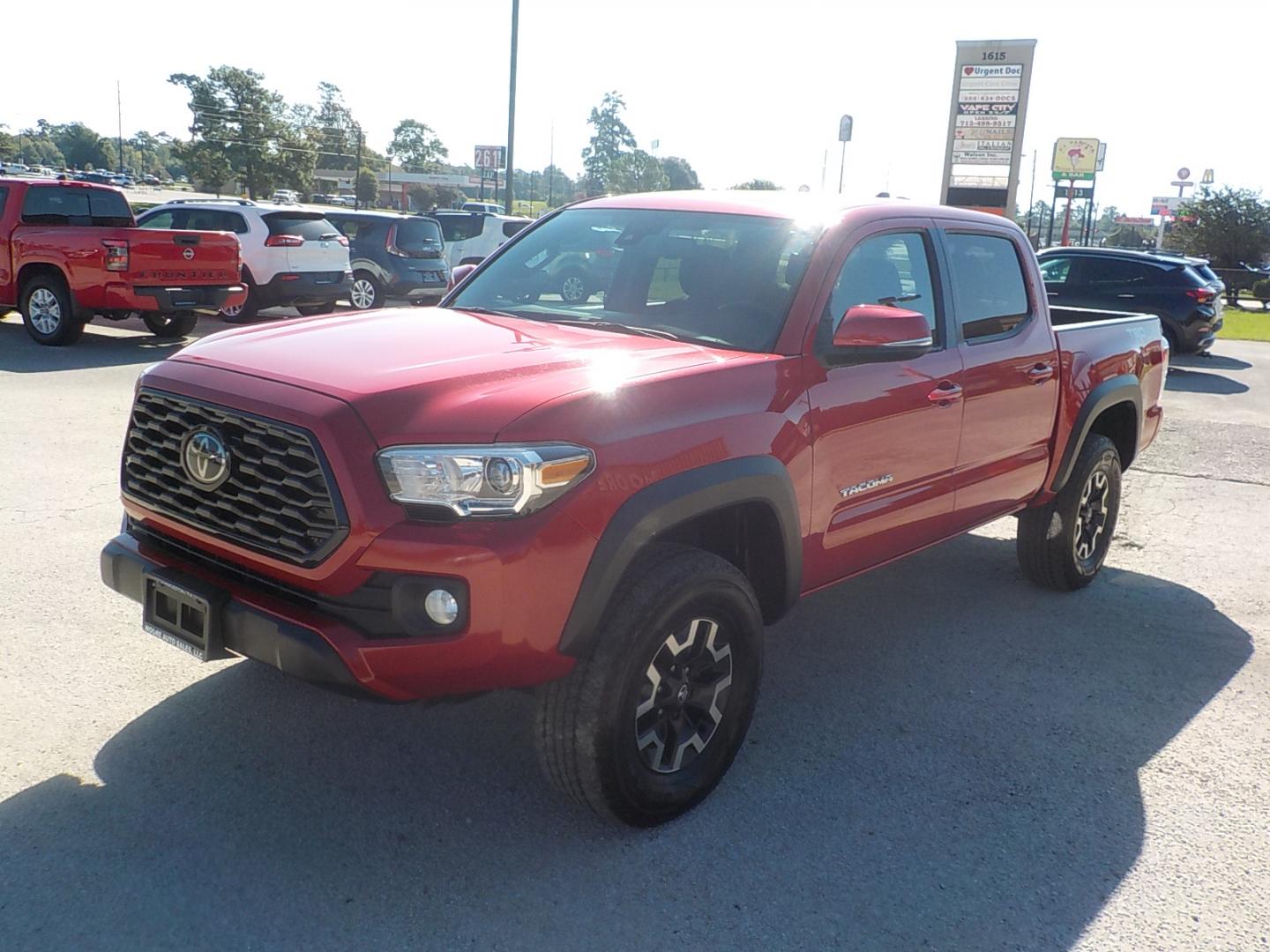 2021 Red /Gray Toyota Tacoma SR5 Double Cab V6 6AT 4WD (5TFCZ5ANXMX) with an 3.5L V6 DOHC 24V engine, 6A transmission, located at 1617 W Church Street, Livingston, TX, 77351, (936) 327-3600, 30.710995, -94.951157 - WOW! ONE OWNER!! GOOD MILES!! The perfect truck for this deer season or anything else!! - Photo#3