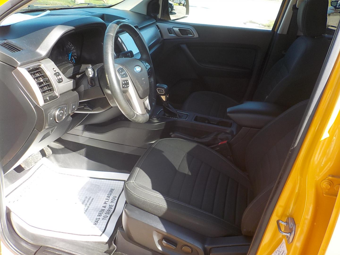 2021 Yellow /Black Ford Ranger XL SuperCrew 4WD (1FTER4FH6ML) with an 2.3L L4 DOHC 16V engine, 10A transmission, located at 1617 W Church Street, Livingston, TX, 77351, (936) 327-3600, 30.710995, -94.951157 - LOW LOW MILES!! TALK ABOUT FLASHY!! - Photo#7