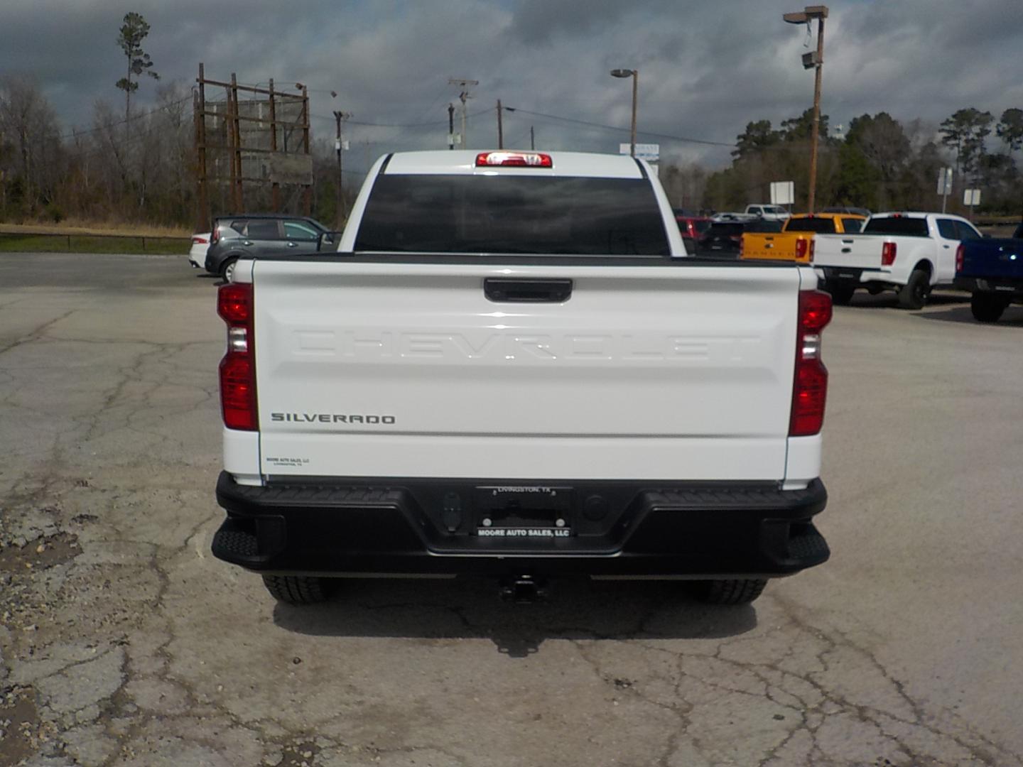 2024 White /Black Chevrolet Silverado 1500 Work Truck 2WD (3GCNAAEKXRG) with an 2.7L L4 DOHC 16V TURBO engine, 6A transmission, located at 1617 W Church Street, Livingston, TX, 77351, (936) 327-3600, 30.710995, -94.951157 - LOW MILES!! Hard to find SINGLE CAB!! - Photo#6