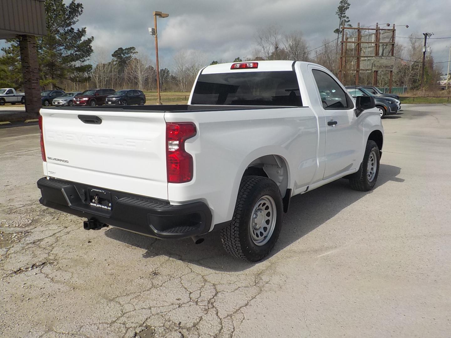 2024 White /Black Chevrolet Silverado 1500 Work Truck 2WD (3GCNAAEKXRG) with an 2.7L L4 DOHC 16V TURBO engine, 6A transmission, located at 1617 W Church Street, Livingston, TX, 77351, (936) 327-3600, 30.710995, -94.951157 - LOW MILES!! Hard to find SINGLE CAB!! - Photo#7